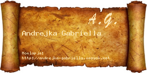 Andrejka Gabriella névjegykártya