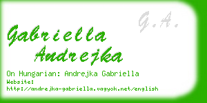 gabriella andrejka business card